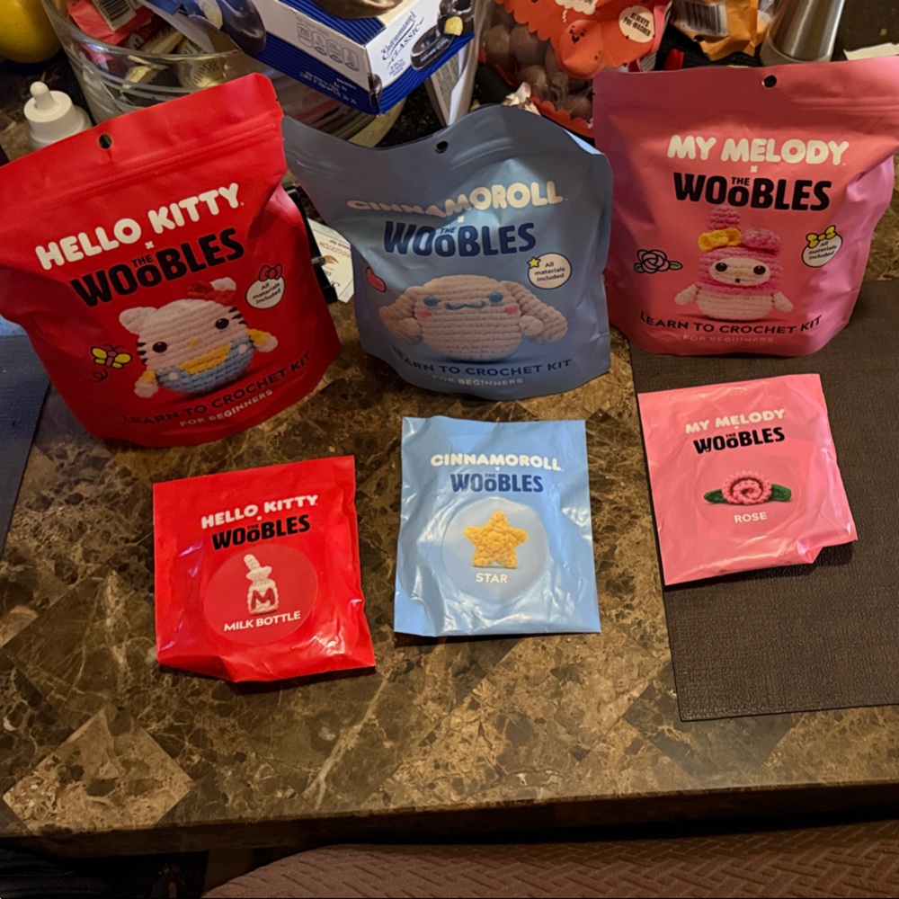 The Woobles -Hello Kitty and Friends Crochet Kit Set